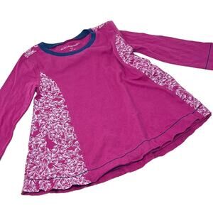 NEW! Burt's Bees Girls Top Butterfly Long Sleeve Pink Top Only - 24M